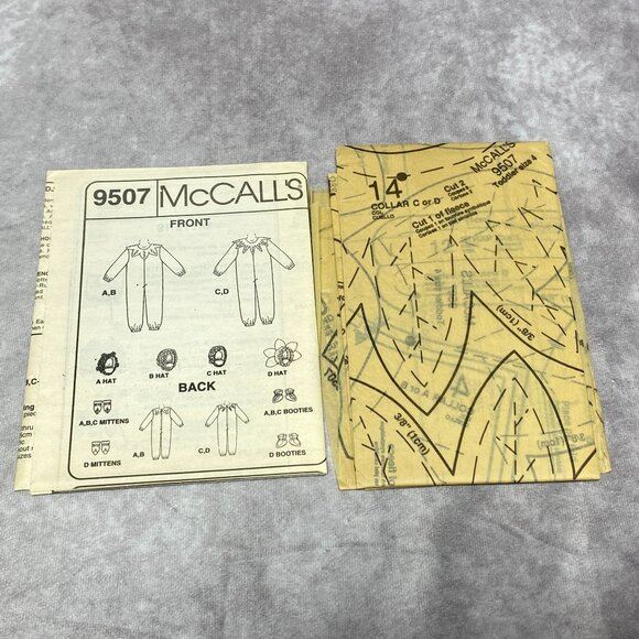 McCalls 9507 Toddler Flower Costumes Sewing Pattern CC (2-4) 1998 Uncut - Picture 5 of 8